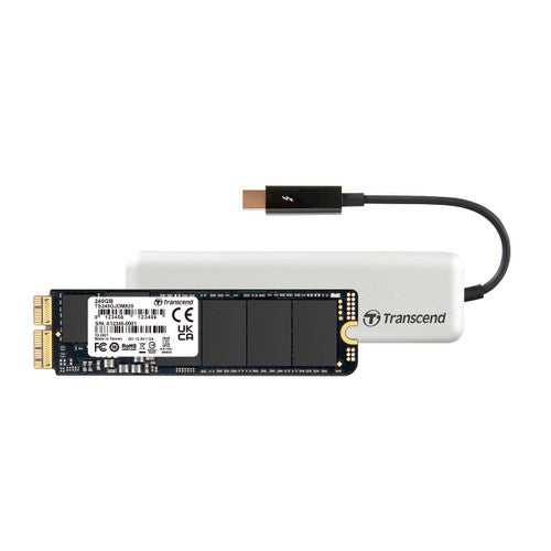 2013–2019 Mac SSD Upgrade Kit – Transcend JetDrive 825 SSD with TB2 Enclosure 2013–2019 Mac SSD Upgrade Kit – Transcend JetDrive 825 SSD with TB2 Enclosure